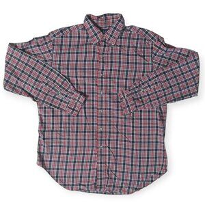 Polo Ralph Lauren Shirt Men's Large Classic Fit Oxford Plaid Dress Button Down